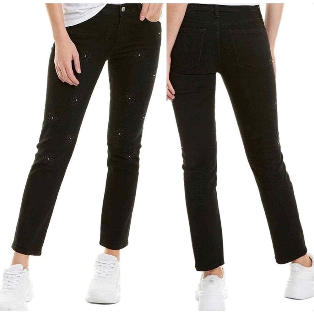 Zadig & Voltaire Ritz Embellished Rhinestone Dark Wash Black Jeans Women’s Sz 26